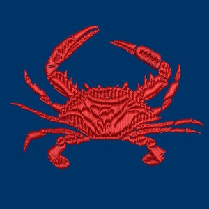 Crab machine embroidery design