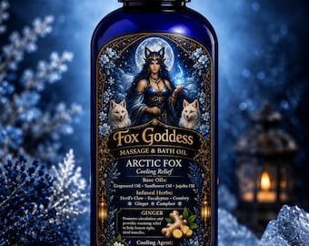 Arctic Fox Cooling Massage Oil | Menthol, Camphor, Herbal Blend