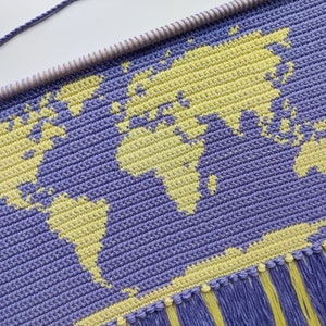 World Map Crochet Pattern: Wall Hanging Tapestry (PDF Download) - Etsy
