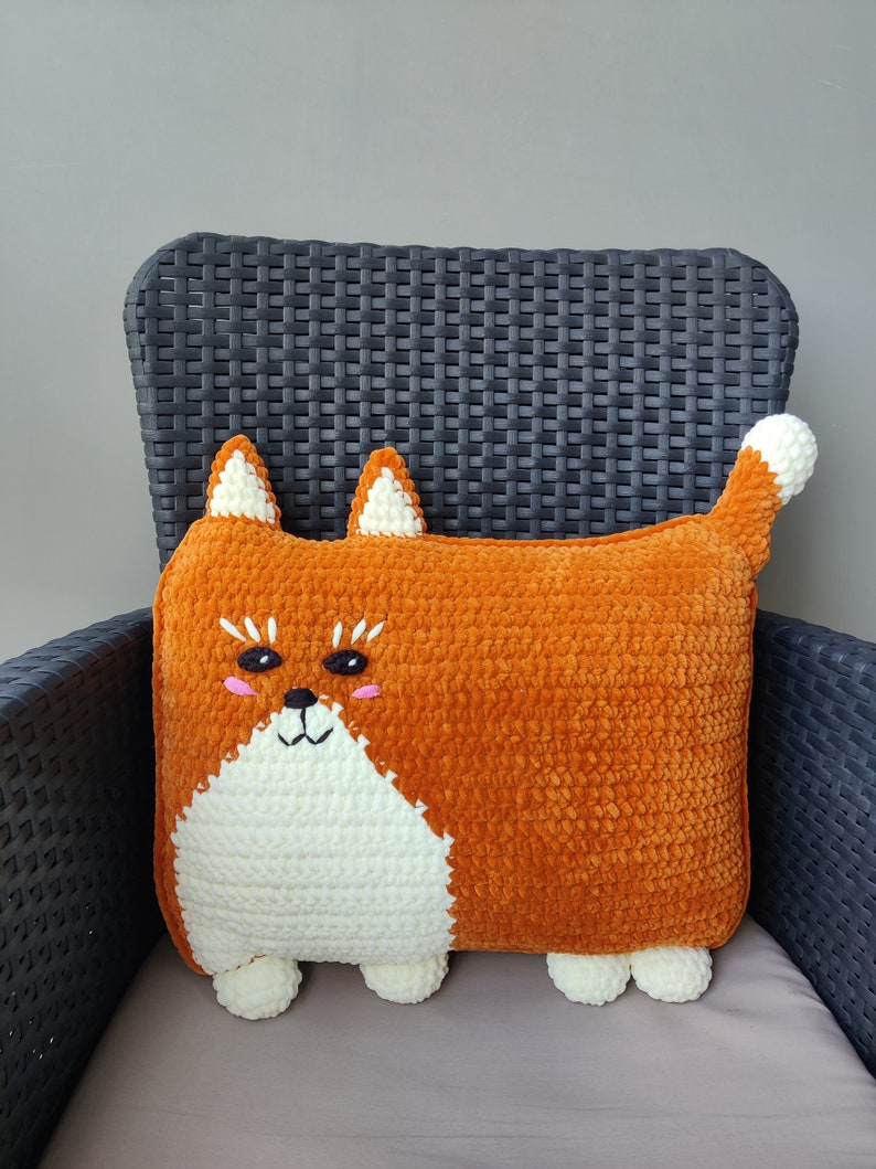 Shiba Inu Pillow Crochet Pattern. Dog Cushion Pattern. Crochet Toy ...