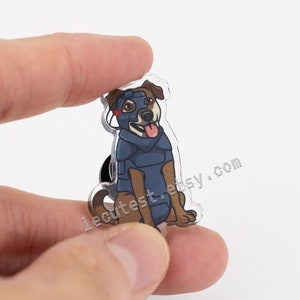 Star Trek Robot dog pin, cartoon dog pin, Borg dog pin, trek pin, Locutus dog pin, Star Trek Borg dog, Star trek cartoon pin, trekkie gifts