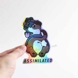 Holographic Borg Dog Sticker: Star Trek Bumper Sticker