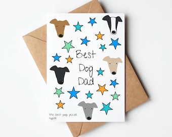 Greyhound Dog Dad Card: Sighthound Father's Day Card