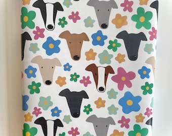 Greyhound Floral Wrapping A3 Paper Sheets 3 x Sheets