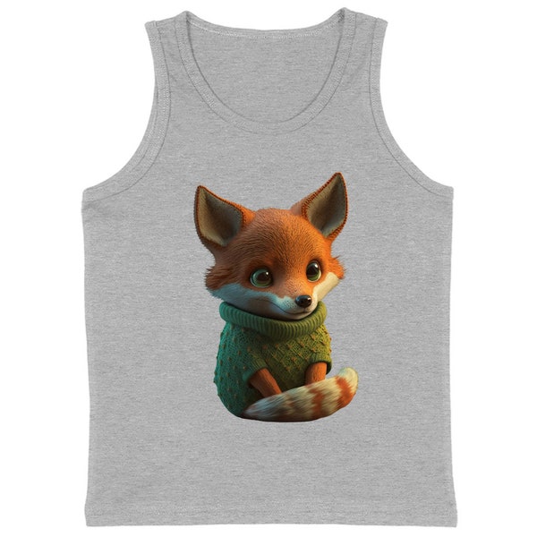 Kawaii Fox Kids' Jersey Tank - Cute Animal Sleeveless T-Shirt - Cute Graphic Kids' Tank Top