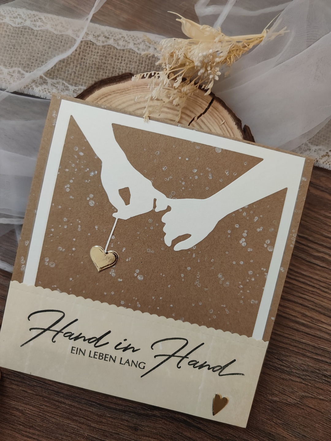 Glückwunschkarte zur Hochzeit Hand in Hand ein Leben Etsy.de