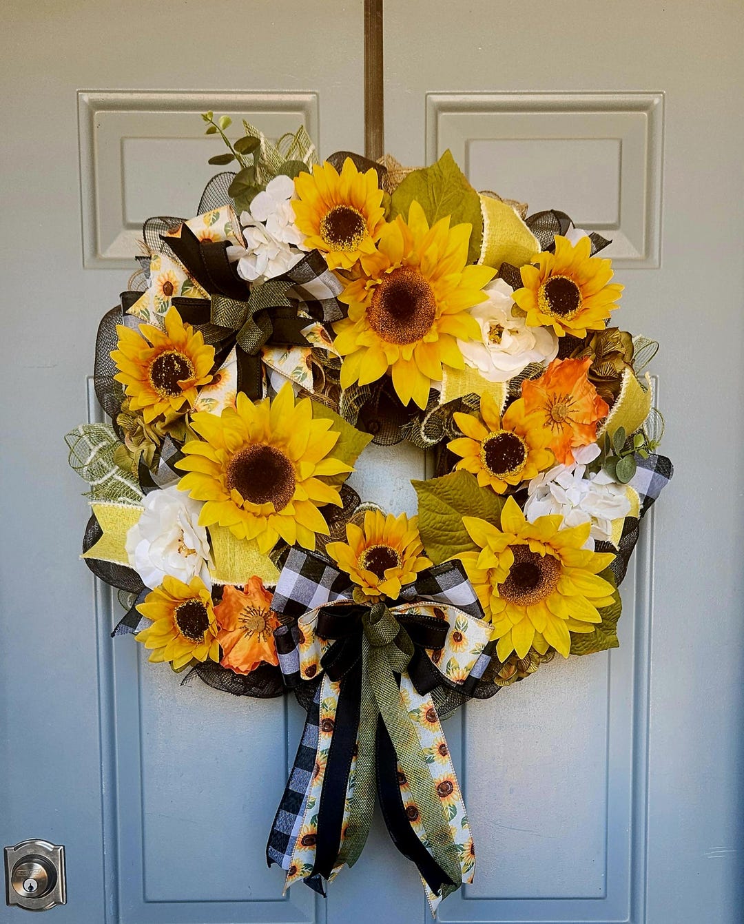 Sunflower Door Wreath: Floral Home Decor - Etsy