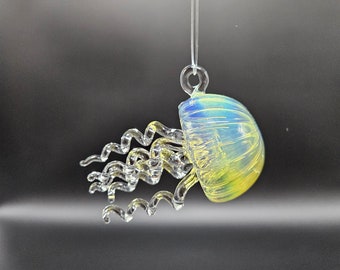 Small yellow jellyfish ornament