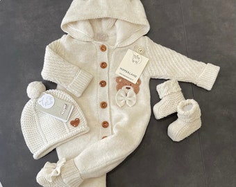 Cute baby onesie with hood "Fluffy Bear"Toddlers, Baby Rompers, Baby Boys, Long Sleeve Baby Rompers, Baby Rompers, Bodysuits, Spring Clothes