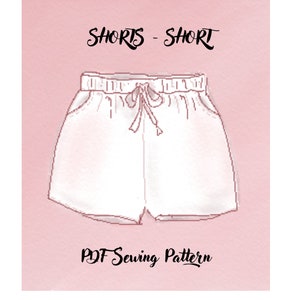 PDF Women&#39;s Elastic Shorts Sewing Pattern - Sewing pattern Women&#39;s Shorts - Projector File included/ File Projecteur included