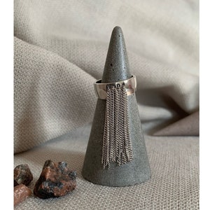 Modern Concrete Ring Holder Stylish Jewelry Stand Concrete Ring Cone Ring Organizer Minimalist Jewelry Storage