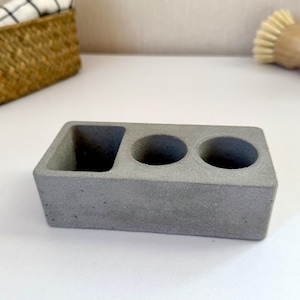 Elektro Zahnbürste Halter Moderne Zahnpasta Ständer Beton Badezimmer Organizer Stein Badezimmer Zubehör