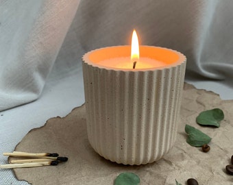 Kit para hacer velas DIY Haz tu propia vela de arena Vela granulada en un recipiente de hormigón Cera en polvo Vela de cera Manualidad Regalo de Navidad KIT de manualidades
