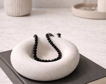 Concrete Jewellery Dish, Unique Trinket Tray, Minimalist Asymmetrical Tray, Irregular Stone Dish, Chunky Tray