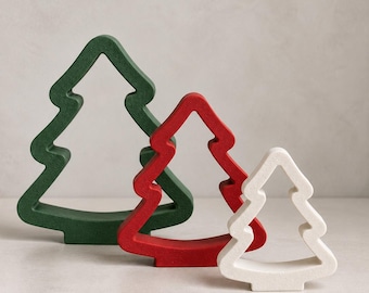 Minimalist Fir tree, Handmade Xmas Trees, Concrete Christmas Decorations