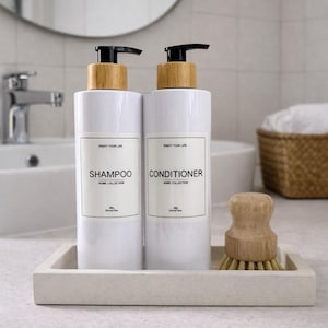 Rectangular Sinkside Tray, White Soap Bottle Tray, Bathroom Bottle Tray, Lotion Pump Tray, Modern Cosmetic Organizer, Concret Perfume Tray