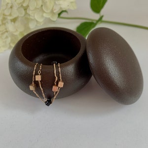 Small Jewelry Box With Lid | Minimalist Trinkets Jar | Modern Ring Storage Container | Tea Light Holder
