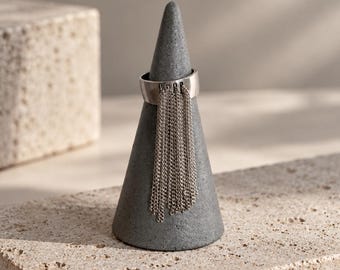 Moderne betonnen ringhouder Stijlvolle sieradenstandaard Betonnen ringkegelringorganisator Minimalistische sieradenopslag