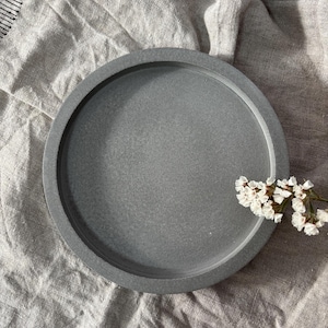 Round Tray, Circular Tray, Modern Concrete Tray, Rustic Decor Serving Plate, Centrepiece Tray, Beton Coaster, Minimalist Jewellery Organizer