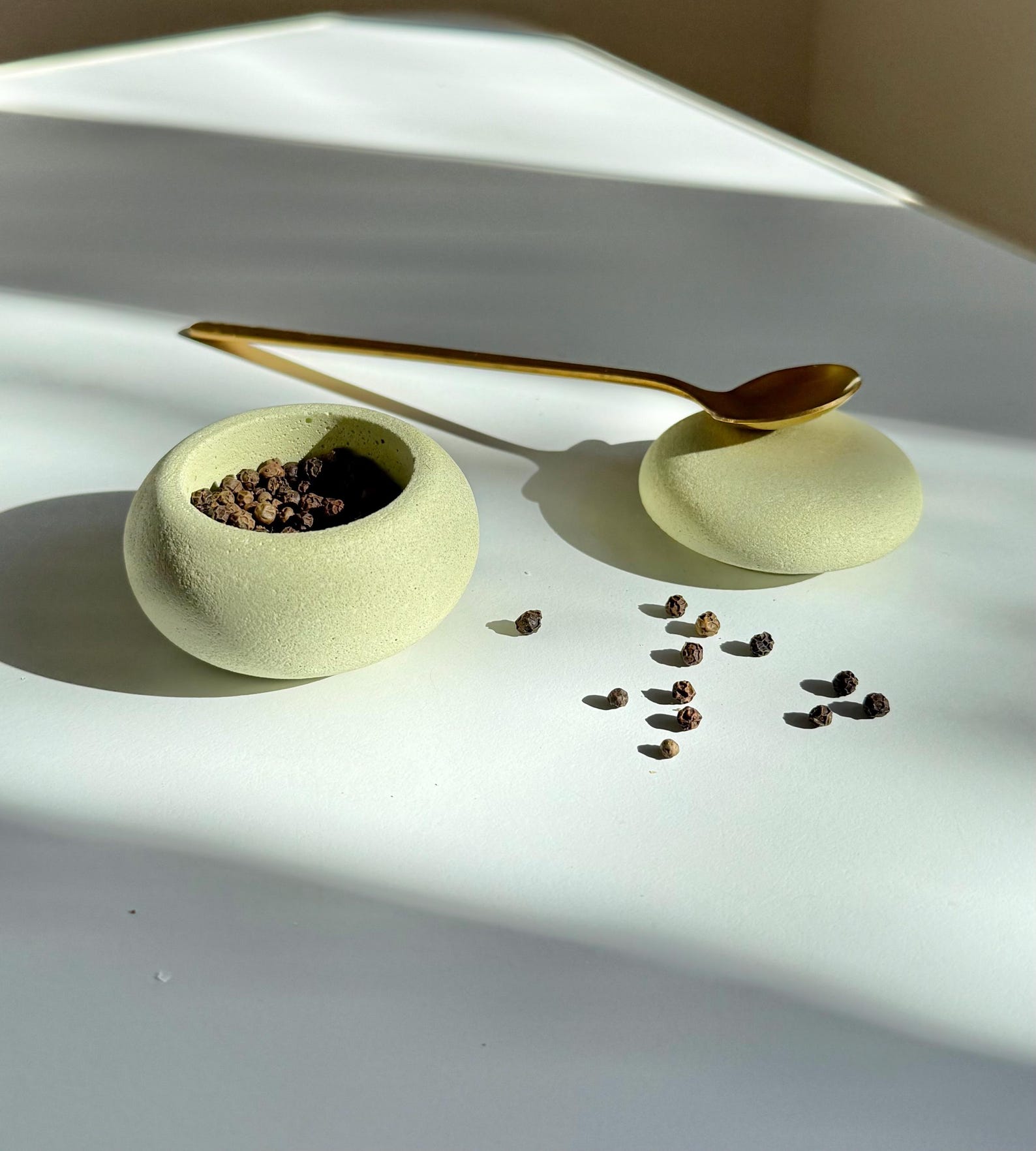 salt cellar, pistachio green