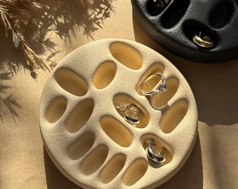Concrete Jewellery Dish Modern Asymmetrical Tray Pebble Stone Dish Chunky Tray Valentine’s Day Gift for Her Anniversary Gift for Couples