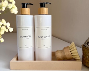 Wastafelbak - minimalistische flessenhouder voor zeep, lotion en cosmetica, moderne rechthoekige opberger voor wastafel of aanrecht