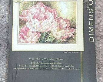 Dimensions Gold Collection Counted Cross Stitch Tulip Trio 16