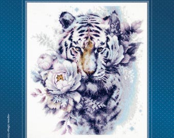 Kit Point De Croix Magic Needle - Tigre Blanc à Broder (neuf, Animaux)