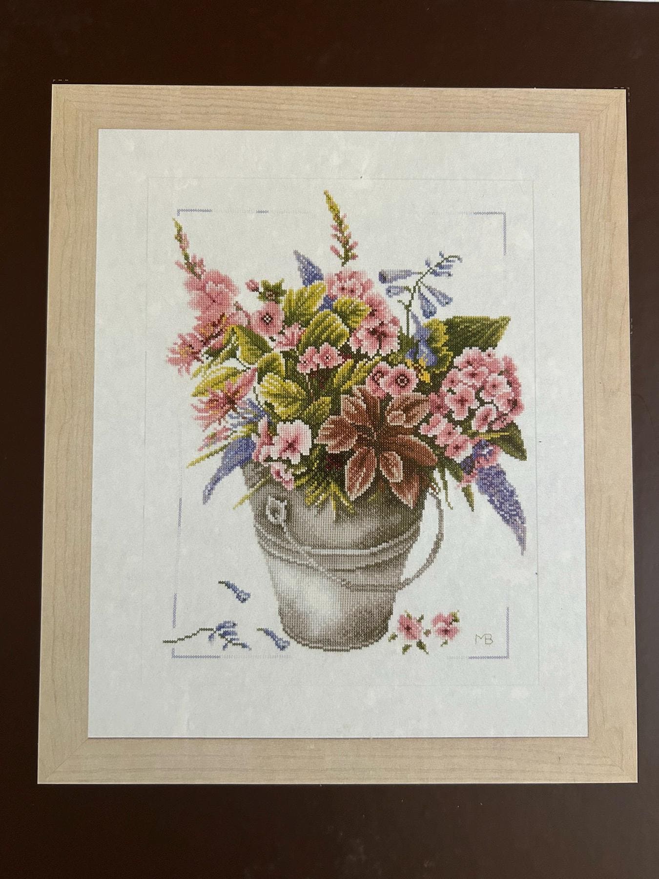 Counted Cross Stitch Kit Lanarte - Bouquet of Flowers in Bucket