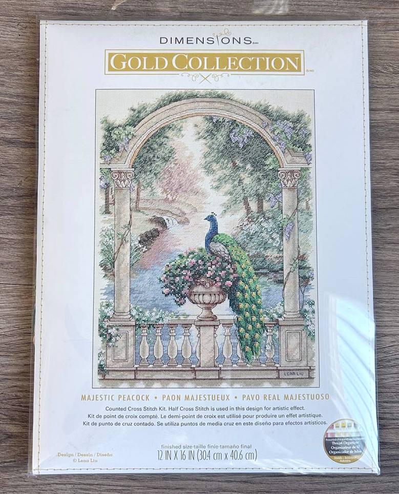 Dimensions Gold Collection Counted Cross Stitch Majestic Peacock