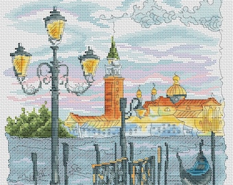 Kit de punto de cruz contado, Venecia, IRIS-DESIGN, 04109