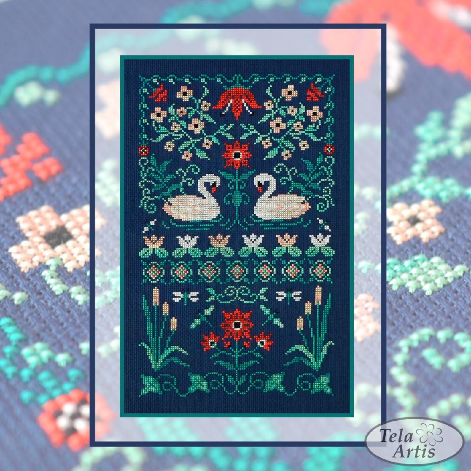 Love in the Reeds Cross Stitch Kit - Tela Artis 