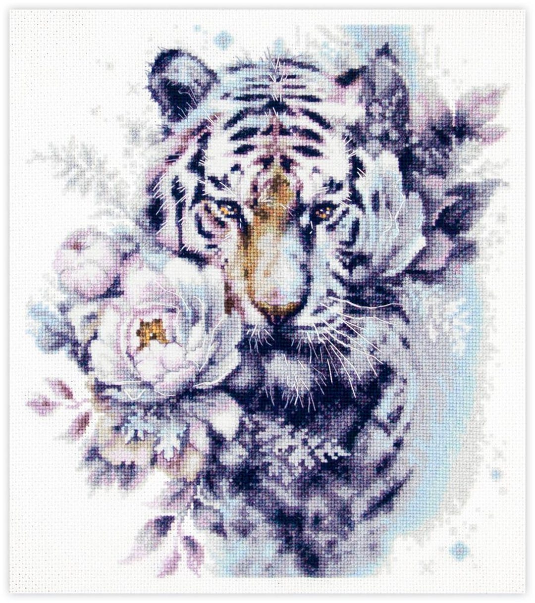 Kit Point De Croix Magic Needle - Tigre Blanc (Cross-Stitch Kit) - Neuf