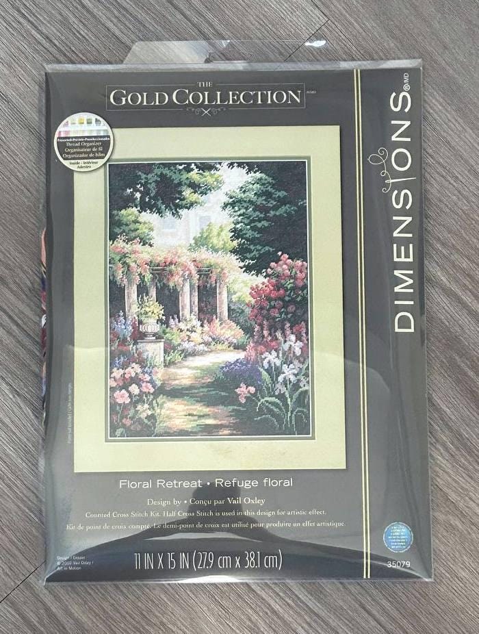 Dimensions Gold Collection Counted Cross Stitch Kit, Floral