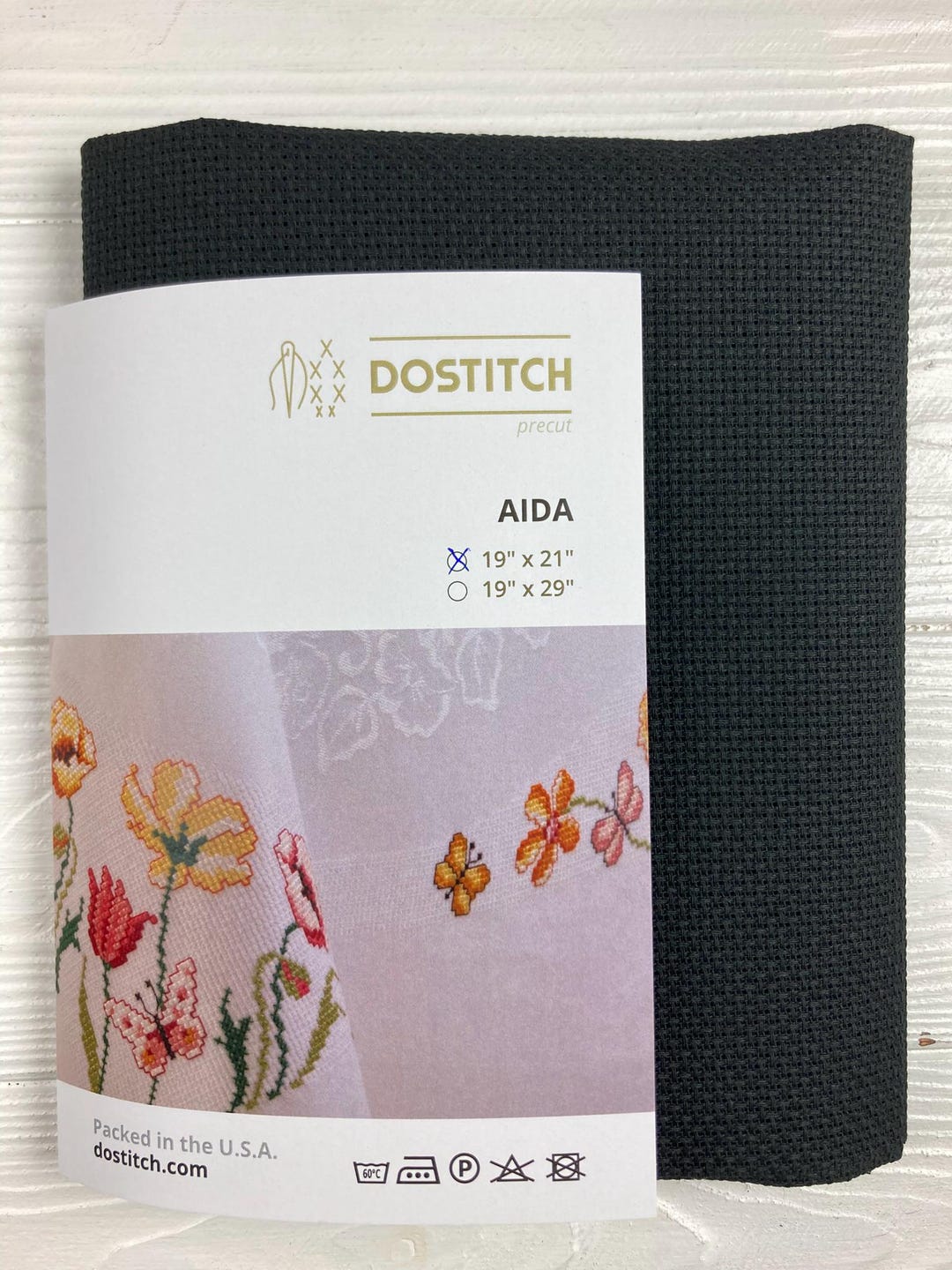 Zweigart AIDA Stoff 20ct Moosgrün - 48x53cm Kreuzstichstoff Extra Fein 3326