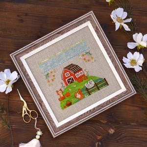 On Guard Cross Stitch Kit – Tela Artis X-027 – Square Sampler – Hand-dyed Threads – Beads – Linen Embroidery Kit