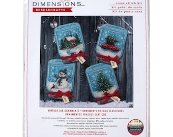 Mill Hill Ugly Sweater Cross Stitch Kit - 2024 Winter Holiday Ornament 3x3 Inch