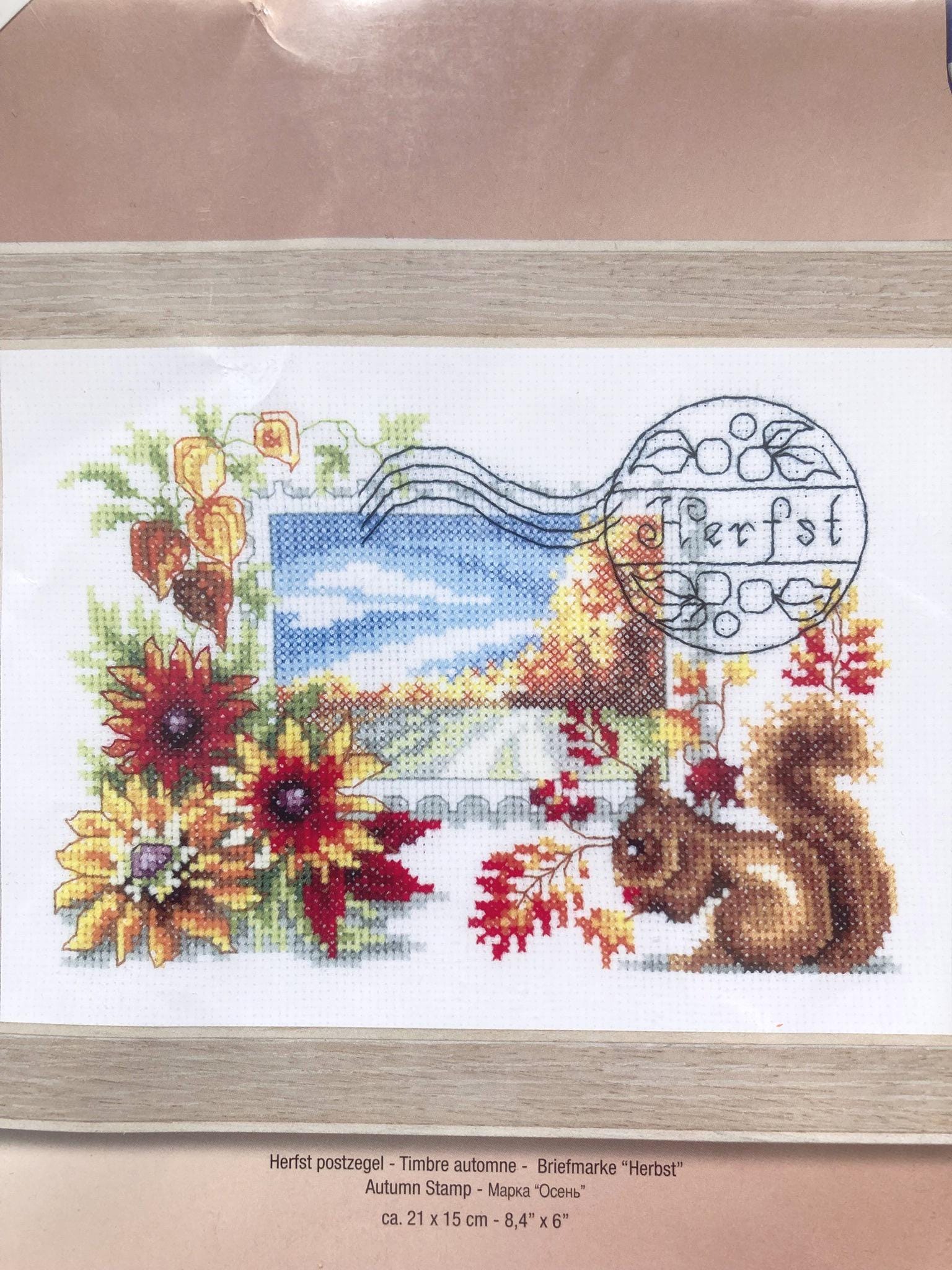 Cross Stitch Kit, Autumn Stamp Vervaco, 8.4