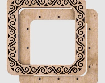 Magnetic Plywood Embroidery Hoop: Cross Stitch Frame (5.5&quot;x5.5&quot;)