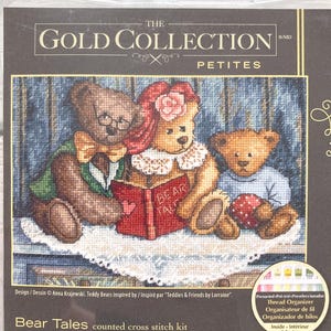 Counted Cross Stitch Kit DIMENSIONS Gold Collection petites, Bear Tales, 65054