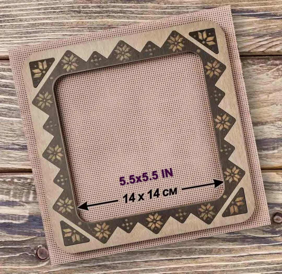 Magnetic Embroidery Hoop 5.5x5.5 Inch - Wood Cross Stitch Frame With Holders