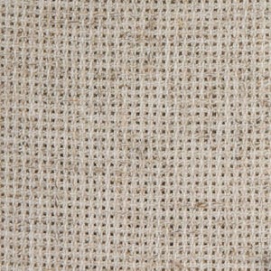 K&ouml;nnte beinhalten: Nahaufnahme eines beigefarbenen Gewebes mit einem Gittermuster. Der Stoff hat eine raue Textur und besteht aus Naturfasern.