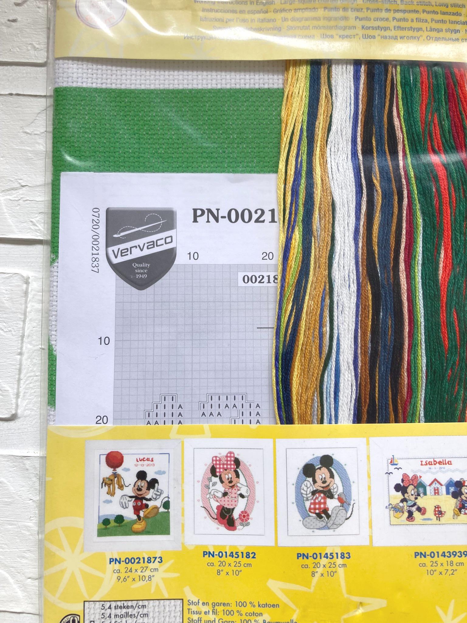 Mickey Mouse Cross Stitch Height Meter Kit: Home Decor, Vervaco - Etsy