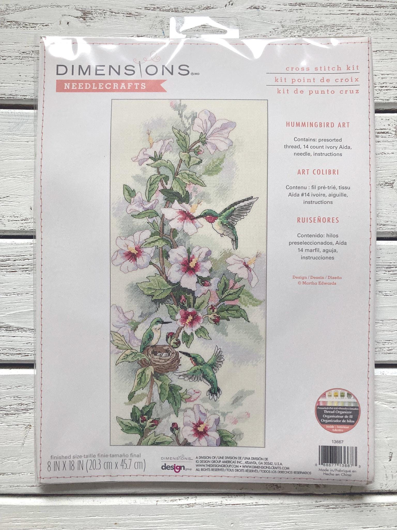 Dimensions Hummingbird Art 13667, Counted Cross Stitch Kit, 14