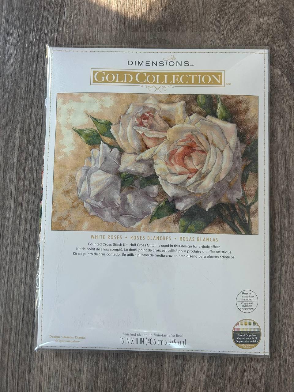 Kit Point De Croix Dimensions Gold Collection – FLORAL RETREAT #35079 – Vintage NOS