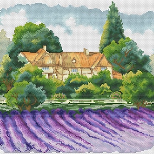 Counted Cross Stitch Kit, Lavender Waves, 05209