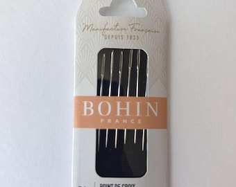 Bohin Tapestry Needles Size 24 – Pack of 6 – Blunt Tip – Embroidery & Cross Stitch – 00836