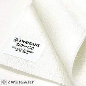 Linen Zweigart Belfast 32 count White. FQ canvas. 100% Linen. Ideal for Cross Stitch. Different Colors by Zweigart.