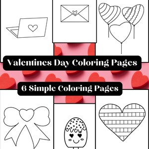 Valentines Coloring Pages For Kids Toddlers Preschoolers Toddlers Coloring Book Easy Coloring Pages Kids Valentines Day Kids Activity