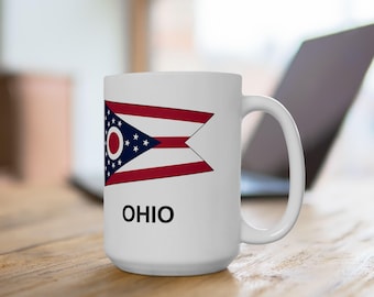 Ohio State Flag Ceramic Mug: Show Your State Pride